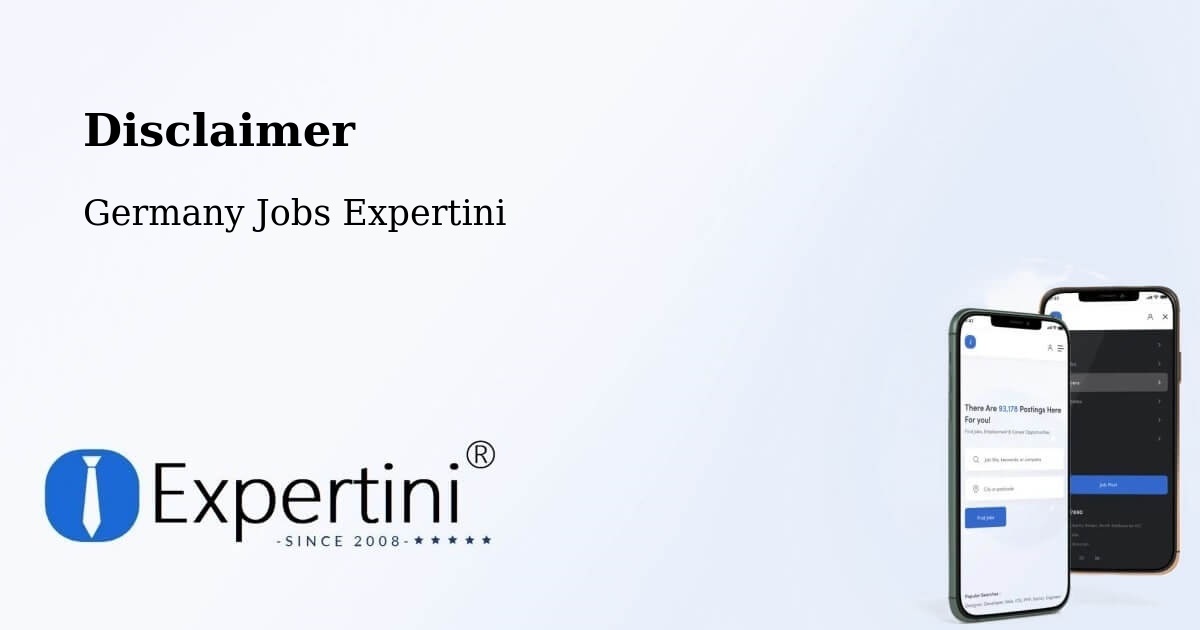 Disclaimer – Barsinghausen - Germany Jobs Expertini